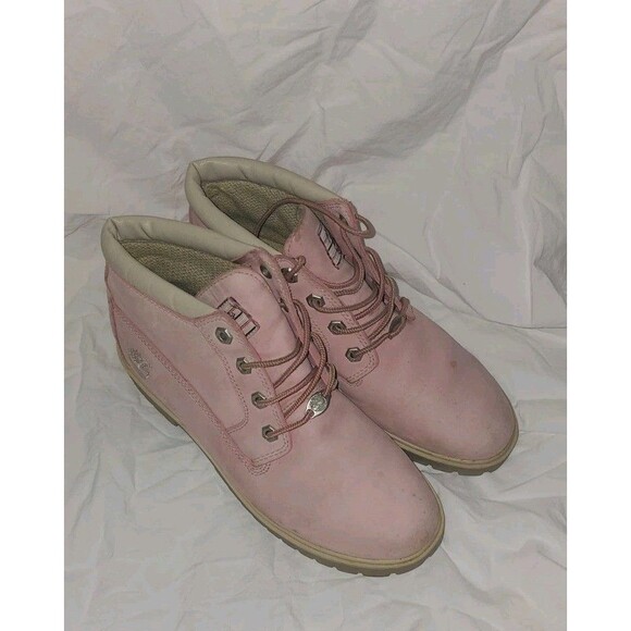Timberland Ankle Women's Light Pink Suede  Waterproof Boots  Size 9M - Picture 2 of 6